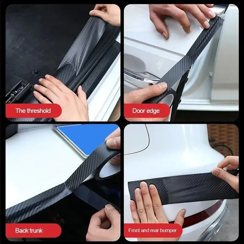 Thumbnail: 3D Carbon Fiber Sticker Paste Car Threshold Protective Film Anti Scratch Waterpr