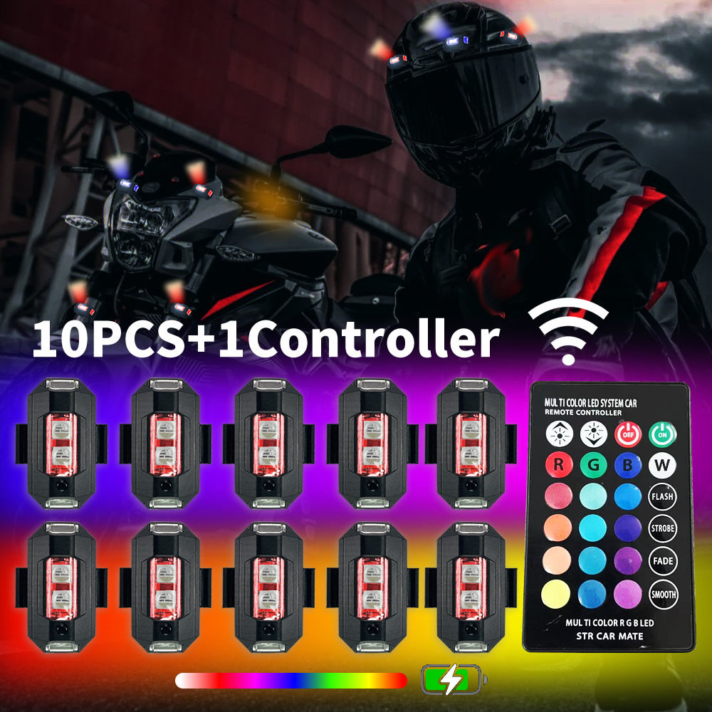 light Up the Night RGB LED Aircraft Strobe Lights for Motorcycles,Airplanes & He