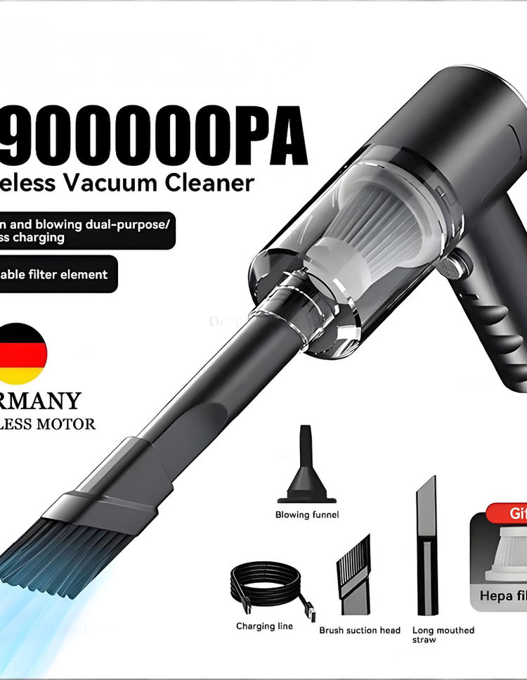 2900000 PA Car Vacuum Cleaner USB Charging Powerful 4 in1 Clean Machine Wireless