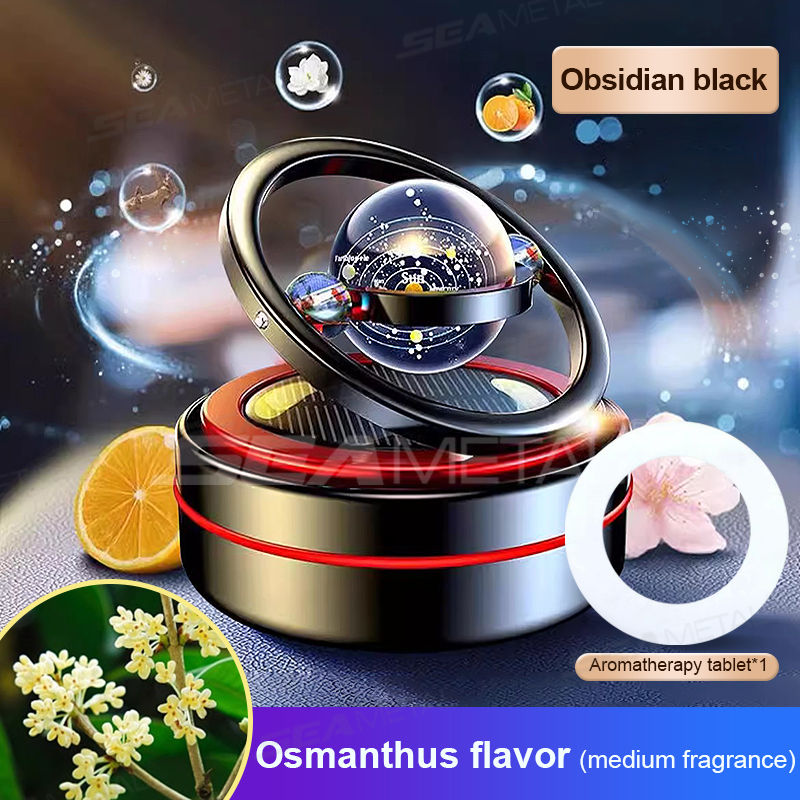 Thumbnail: BLALION Solar Car Air Freshener Dashboard Fragrance Automatic Rotation Galactic