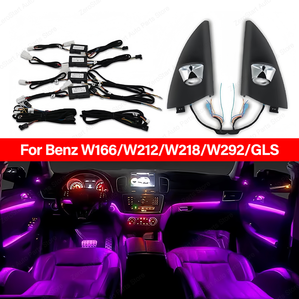 12/64 Colors Ambient Light For Benz GLE GL GLS W166 W292 X166 S W221 CLS W218 E