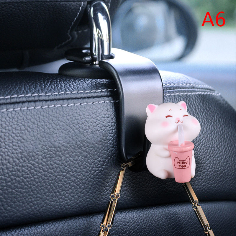 Thumbnail: Cartoon Pig Duck Rear Seat Back Hook Headrest Holder Storage Hanger Multi-functi