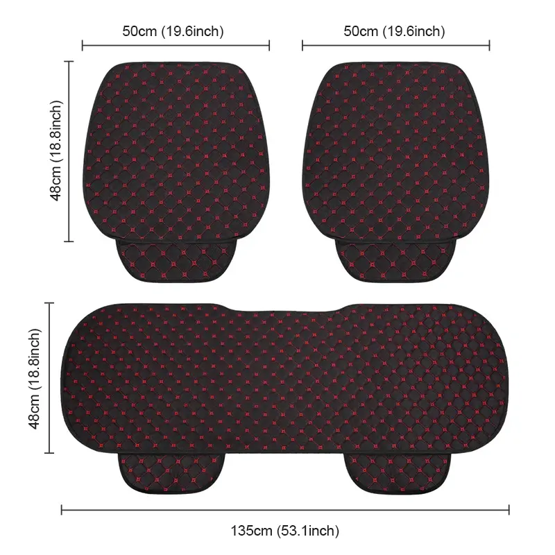 Thumbnail: SEAMETAL Linen Car Seat Cover Quality Flax Breathable Car Seat Cushion Anti Srat