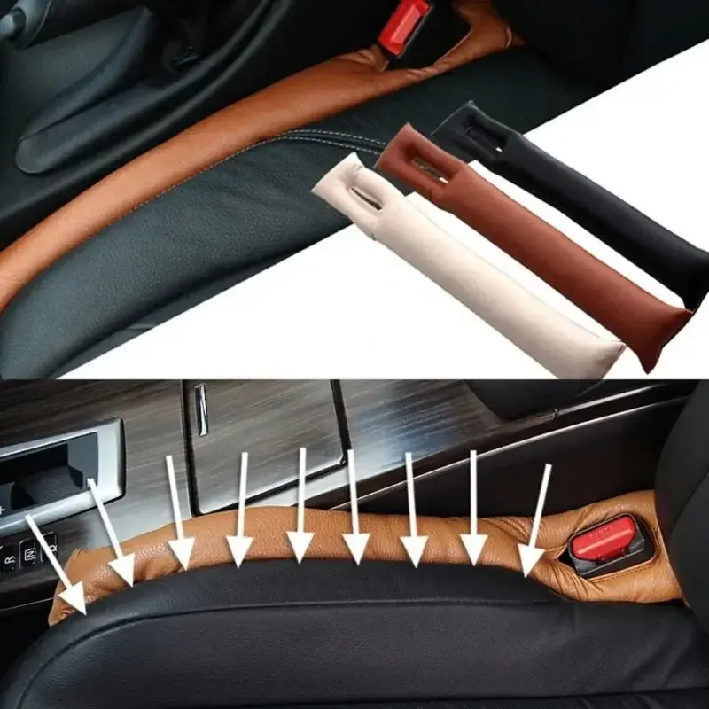 Thumbnail: 1/2/4PCS Car Seat Gap Filler Soft Styling Padding Leather Leak Pads Plug Spacer