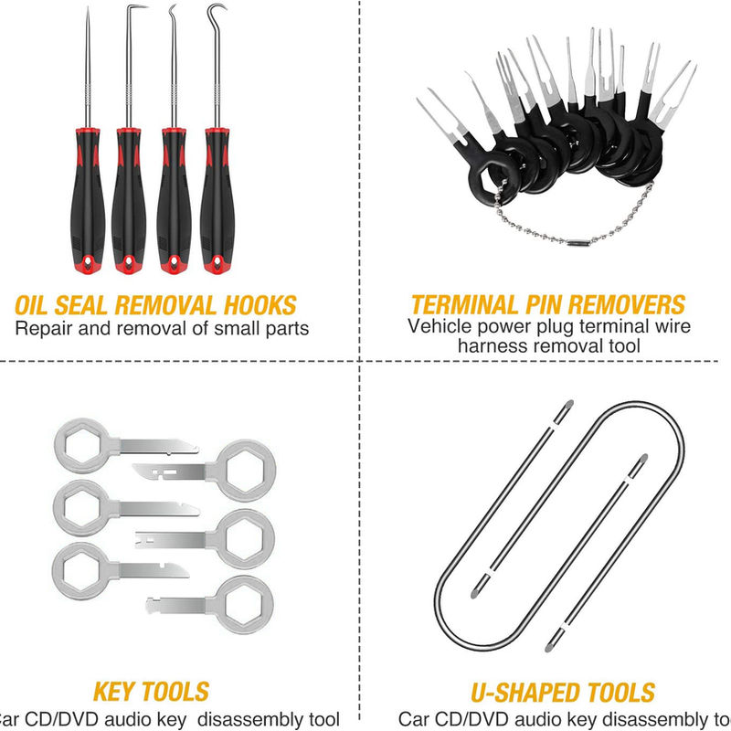 Thumbnail: Car Door Trim Removal Pry Tool Kit Auto Dashboard Audio Removal Hook Kit Mixed S