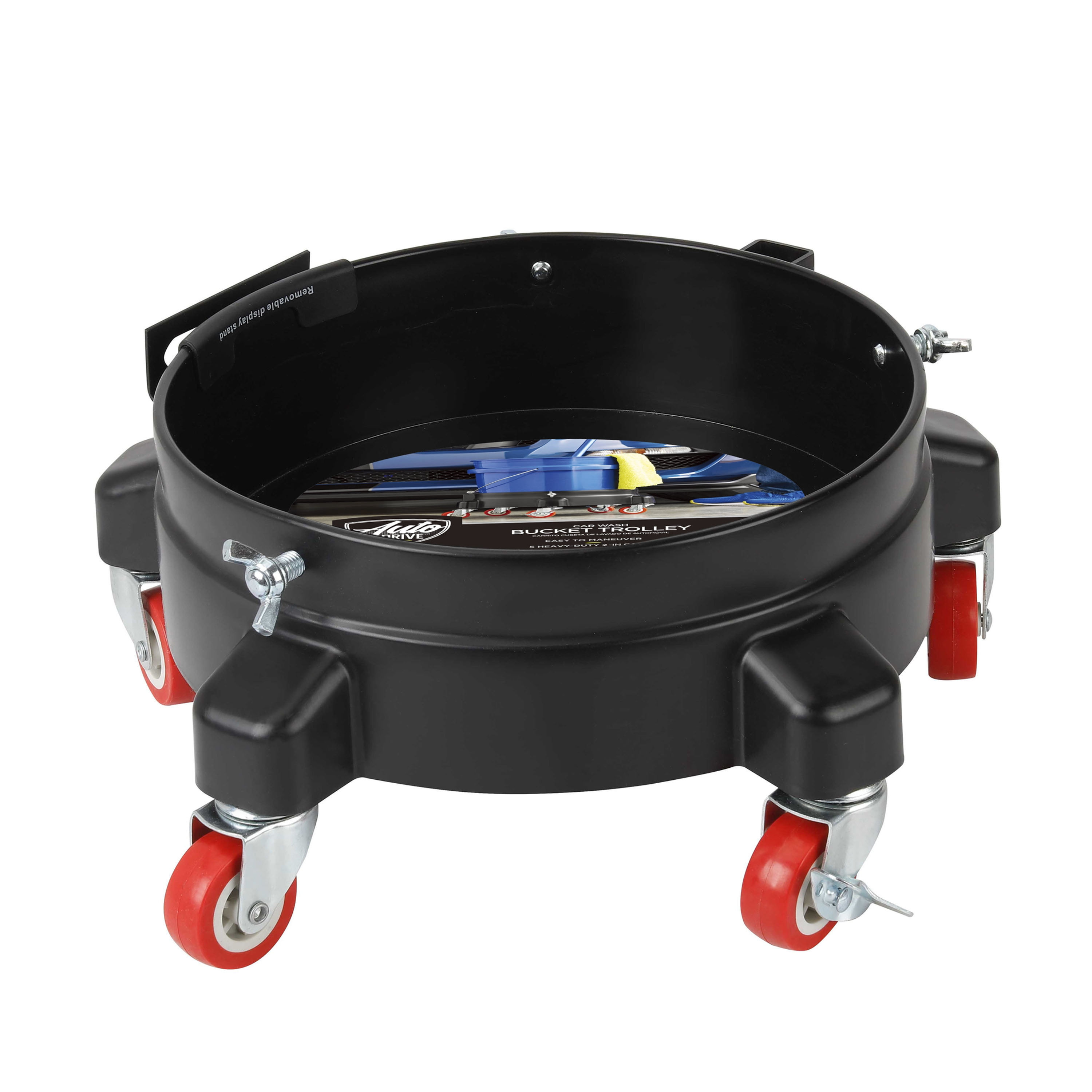 Auto Drive,12-Inch Bucket Dolly, With Lockable Casters