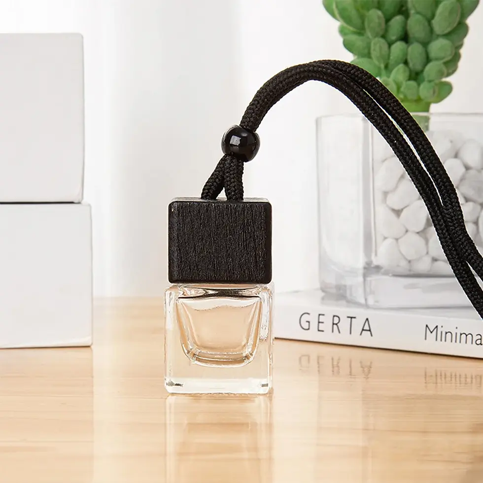 Thumbnail: 10ml Empty Glass Bottles Car Hanging Perfume Rearview Mirror Ornament Air Freshe