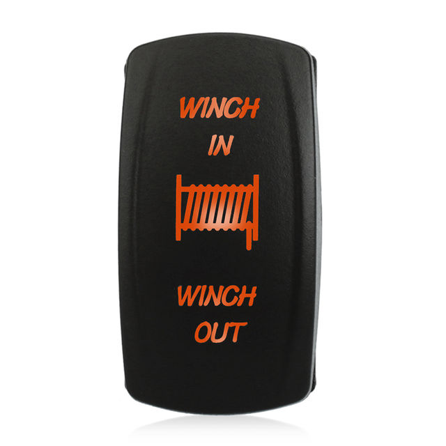 Thumbnail: Herorider 12V 24V Winch In Winch Out Rocker Switch (ON) -OFF- (ON) 7 Pin Laser B