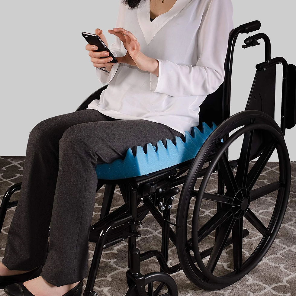 Thumbnail: Wheelchair Cushion for Pressure Ulcer, Egg Crate Foam for Bed Sores, Convoluted 