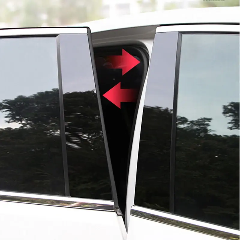 Thumbnail: Fit For BMW 5 Series F10 F11 F07 2010 2011 2012 2013-2016 Glossy Black Pillar Po