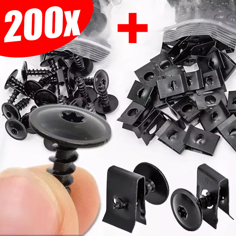 Car Self-tapping Screw Fasteners Auto Metal U-shaped Spacers Self-Tapping Screws