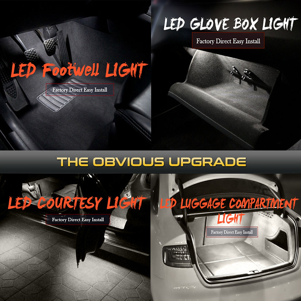 Thumbnail: 2x Footwell Lights LED SMD White Red Blue RGB Multi Color For VW AUDI SKODA Seat