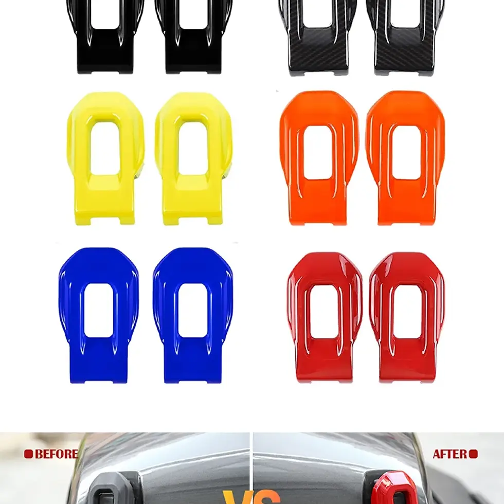 Thumbnail: For Jeep Wrangler JL Gladiator JT 2018-2024+ Front Bumper Tow Hook Rubber Cover