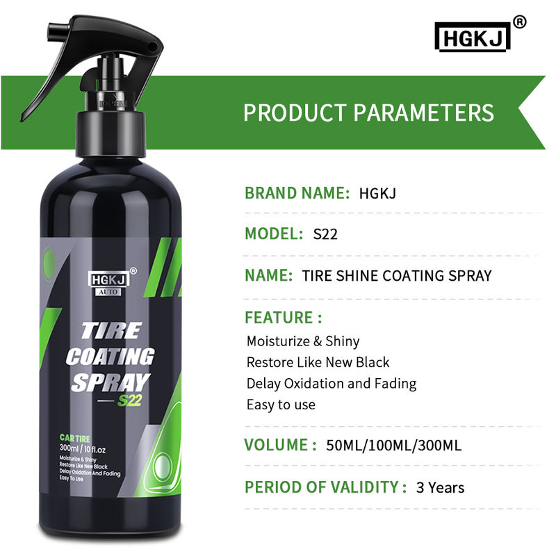 Thumbnail: Car Tire Shine Coating Tyre Gloss Plastic Rubber Wheel Restorer Agent Spray Poli