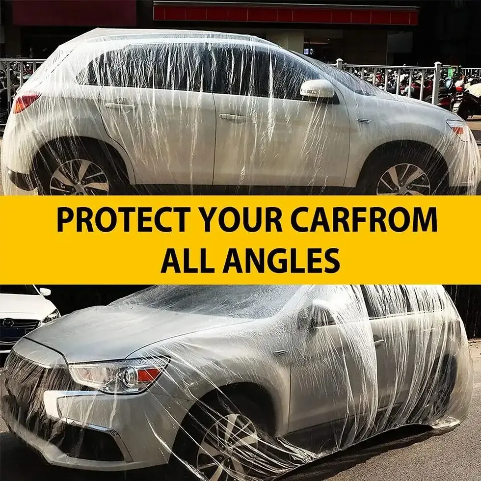 Thumbnail: Disposable Transparent Car Clothing Cover Dustproof Rainproof Transparent Paint