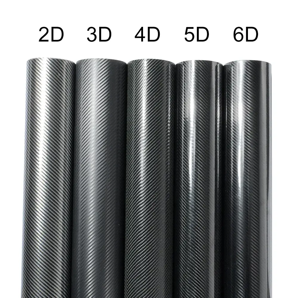 2D 3D 4D 5D 6D Gloss Carbon Fiber Vinyl Wrap Film Air Release Waterproof Sunscre