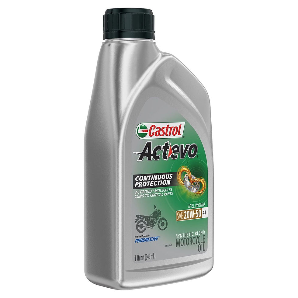 Thumbnail: Castrol Actevo 4T 20W-50 Part Synthetic Motorcycle Oil, 1 Quart
