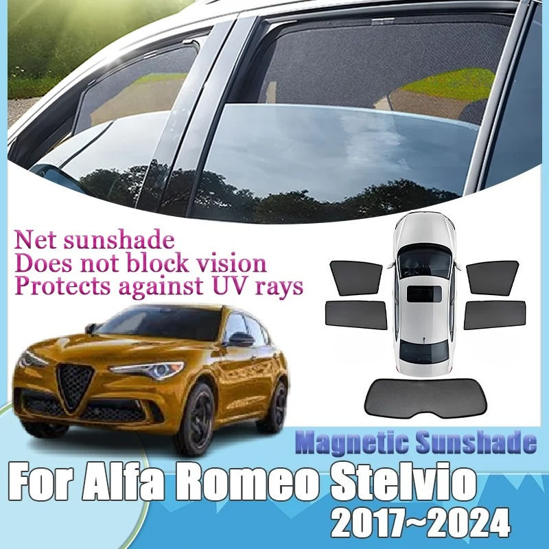 For Alfa Romeo Stelvio 949 2017-2024 Car Sunshade Sun Protection Anti UV Side Wi