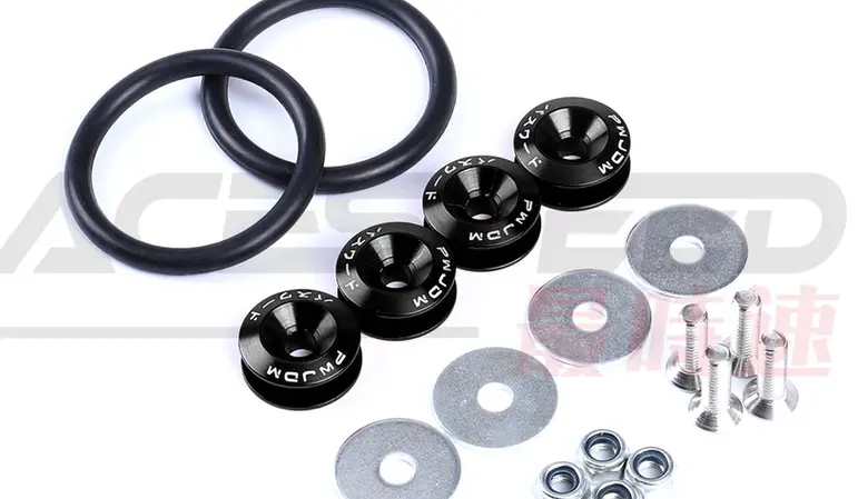 Thumbnail: JDM Style Aluminum Bumper Quick Release Fasteners Fender Washers For Honda Civic