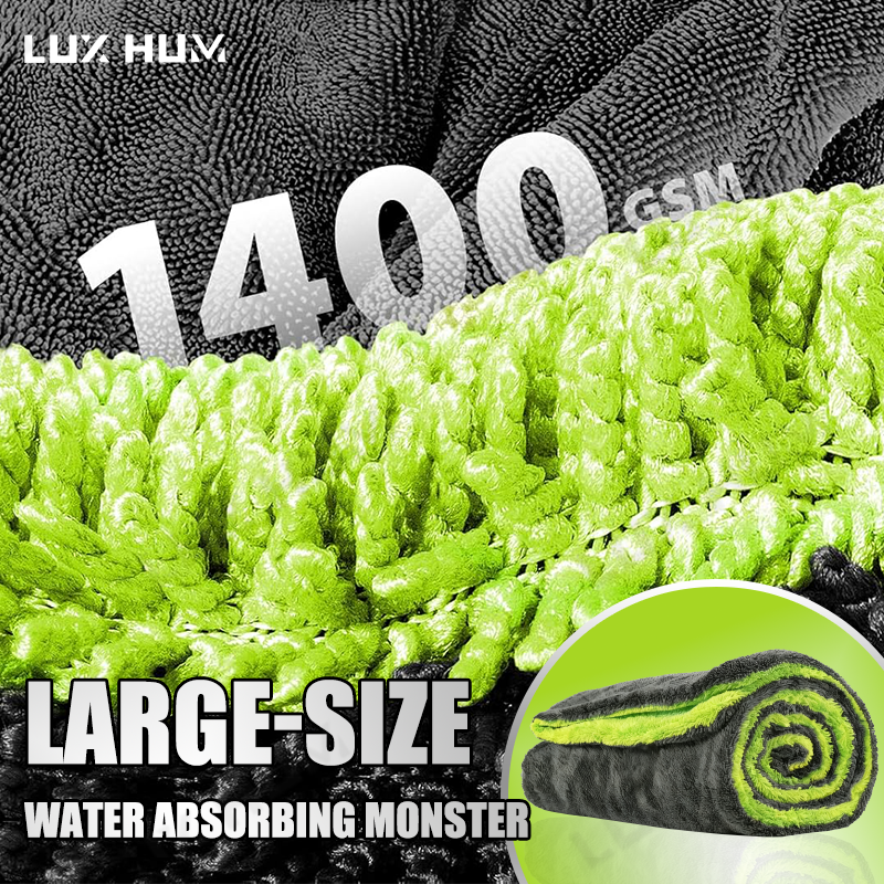 Large Microfiber Car Drying Towel 60x120cm 1400GSM Ultra Absorbent Thick Scratch
