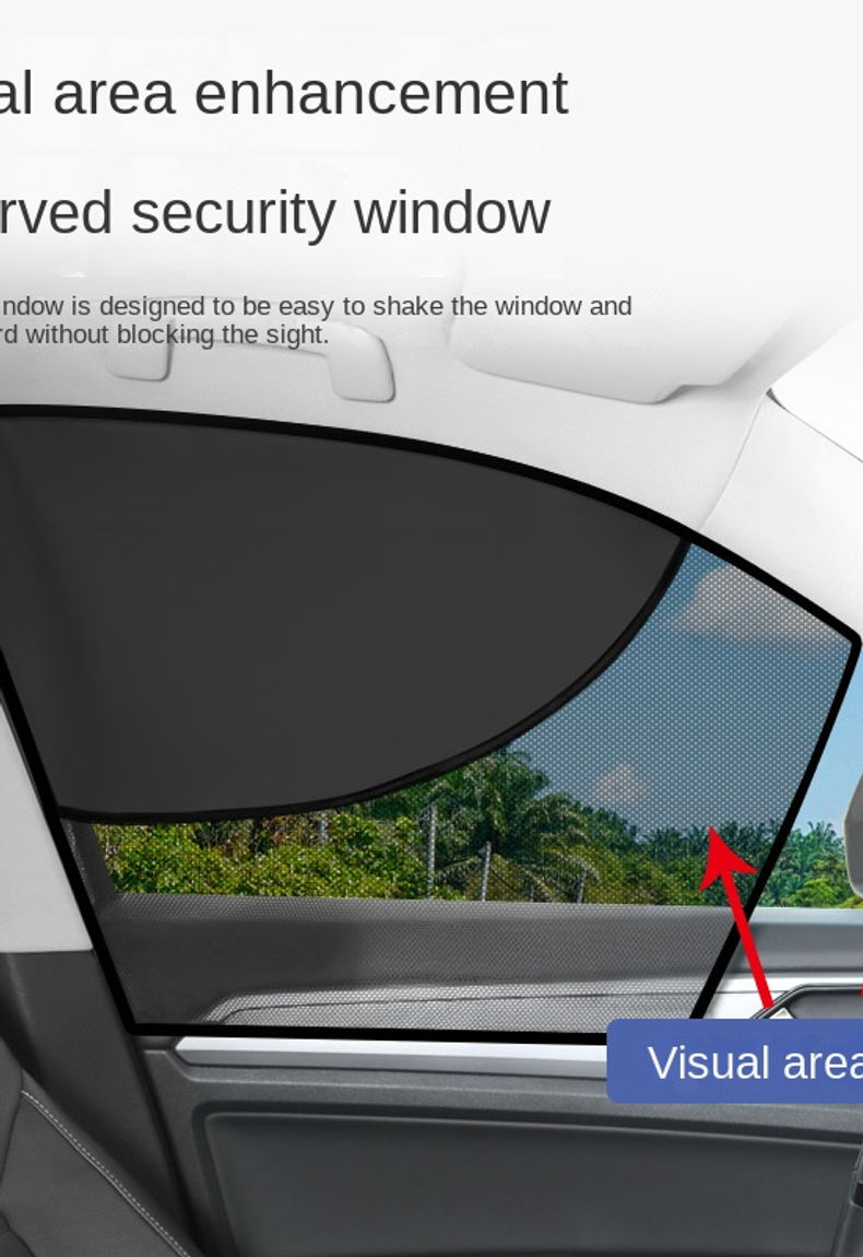 1PCS Car Sunshade Universal Side Curtain Sun Protection Ventilation Anti-mosquit