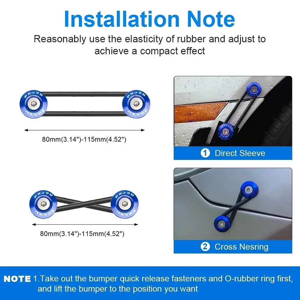 Thumbnail: Universal Style Quick Release Fasteners Kit For Car Front Bumper Rear Bumper Hat