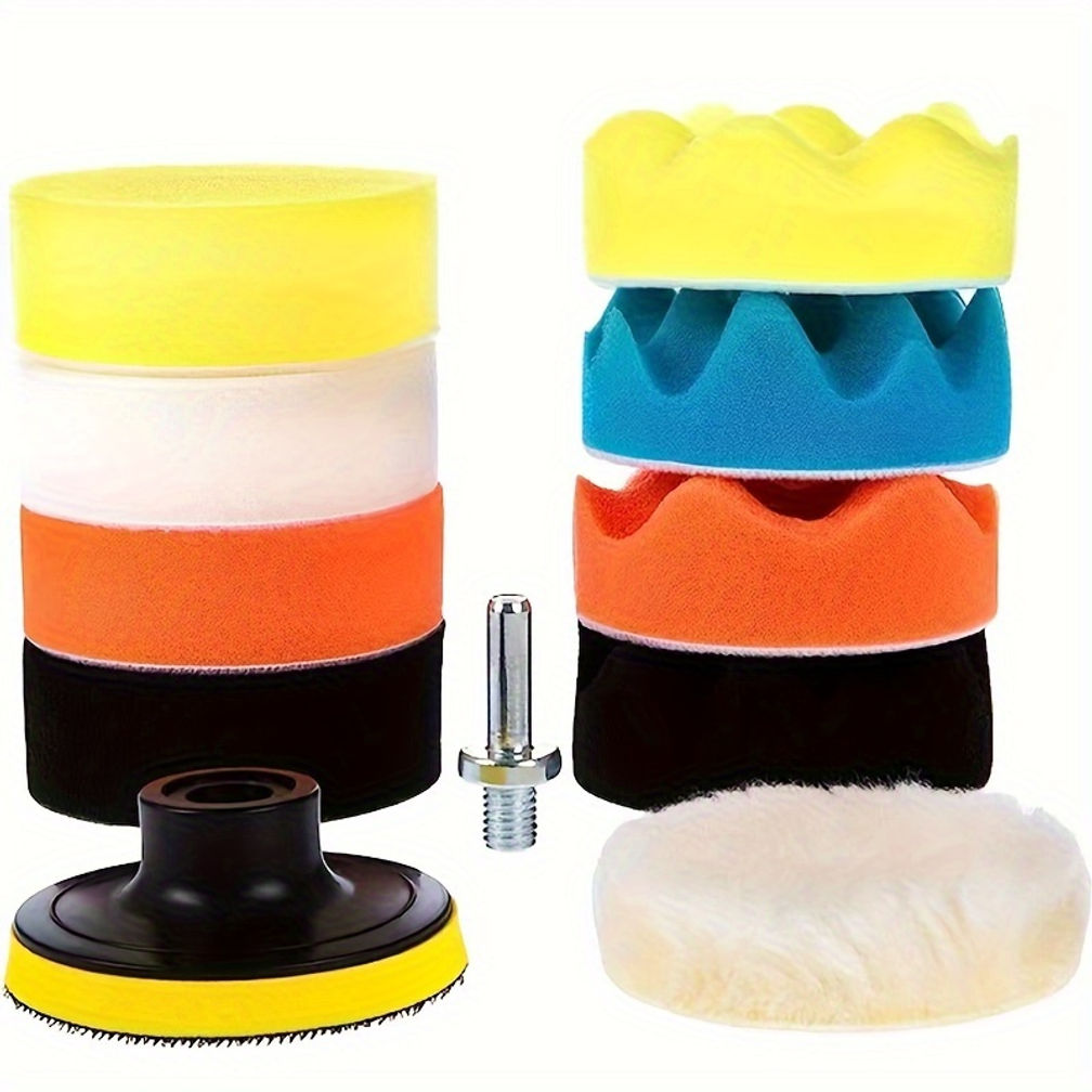 Multi-Functional Electric Drill Polishing Sponge Wheel Kit for Car Detailing - A
