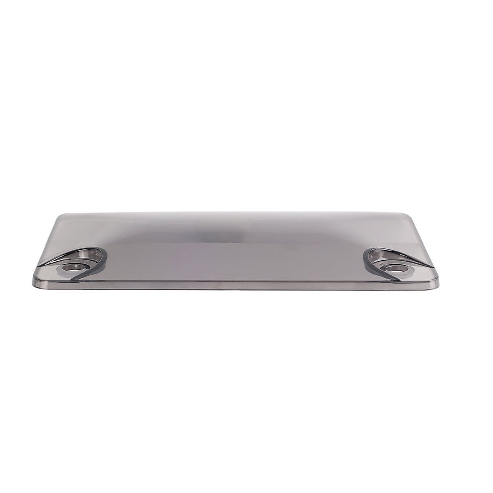 Thumbnail: AUTOXBERT 1PC Motorcycle Bubble Tinted License Plate Cover Tag Frame For US..