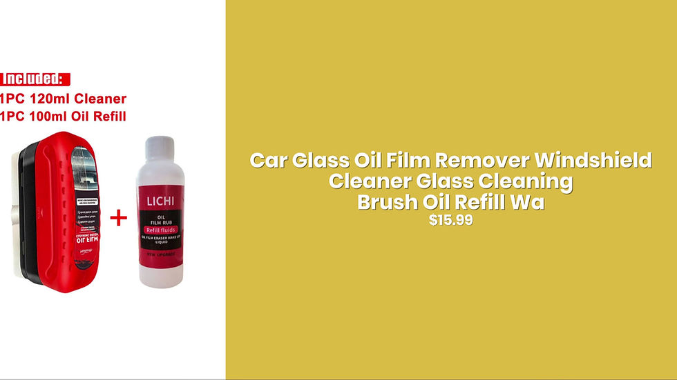 Thumbnail: Car Glass Oil Film Remover Windshield Cleaner Glass Cleaning Brush Oil Refill Wa