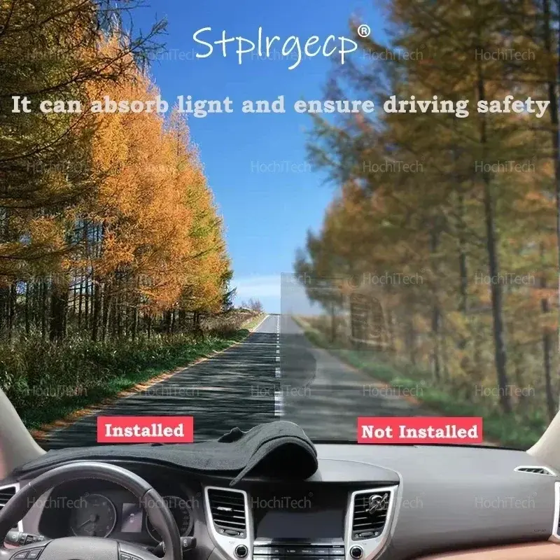 Thumbnail: Dashboard Cover Board Anti-Slip Mat Protect Pad Car Sunshade Carpet Rug For Hyun