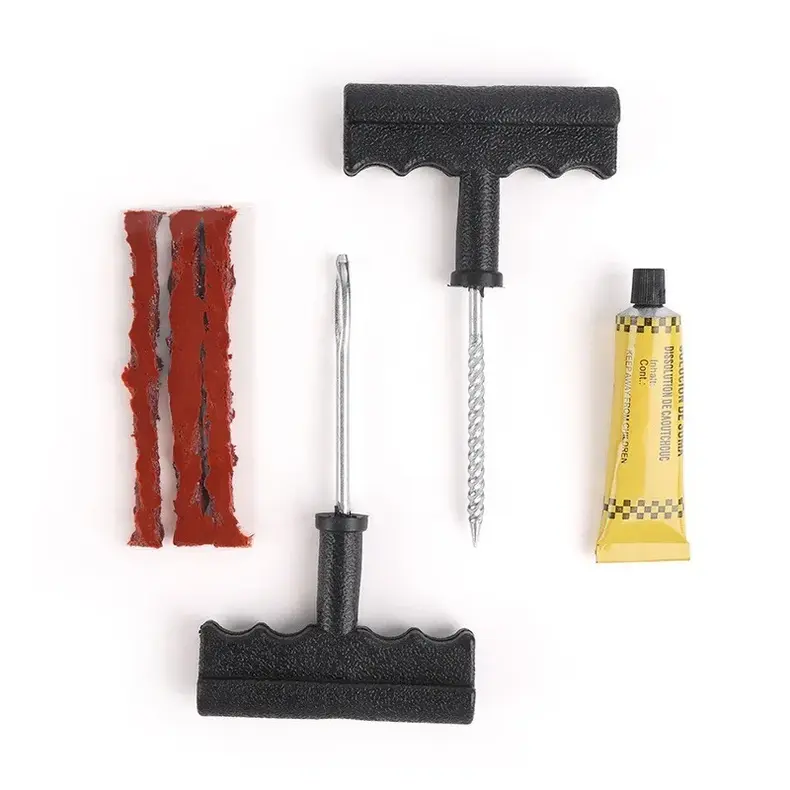 Thumbnail: Car Tire Repair Tool Kit with Rubber Strips Tubeless Tyre Puncture Studding Plug