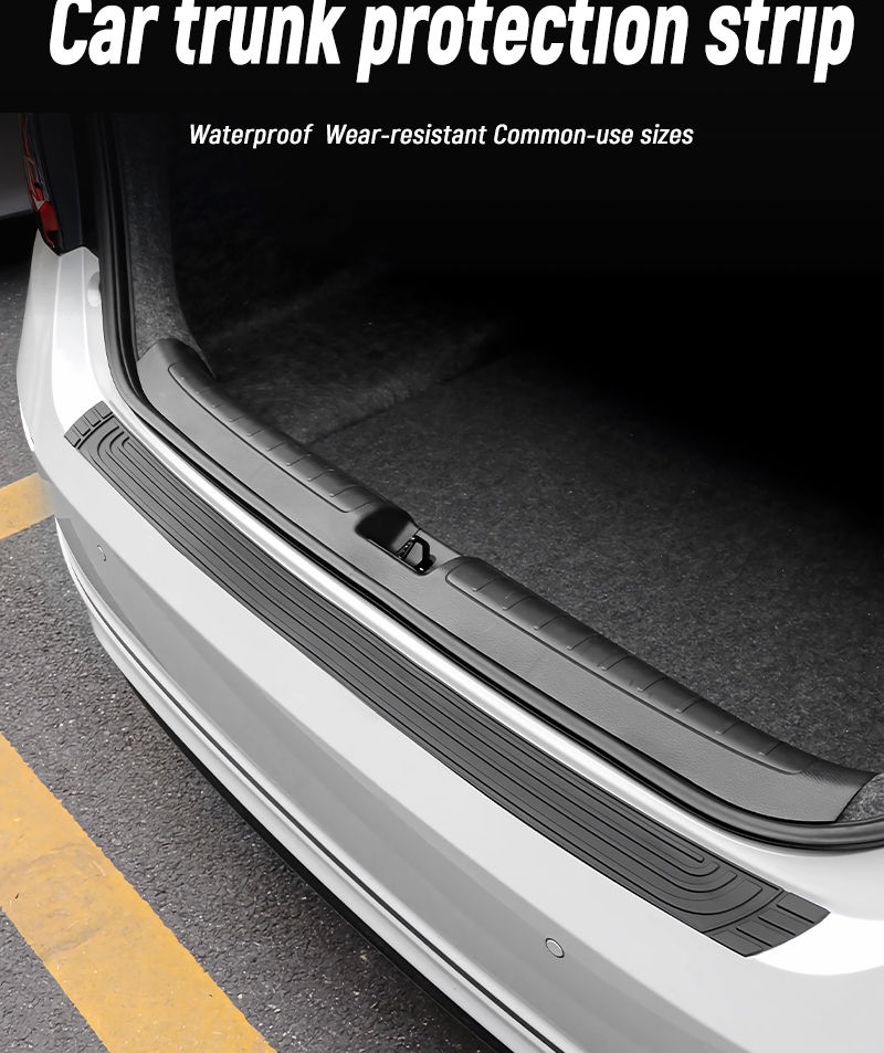 Thumbnail: Universal ​Rear Bumper Guard Car Trunk Door Sill Plate Protector PVC Rubber Prot