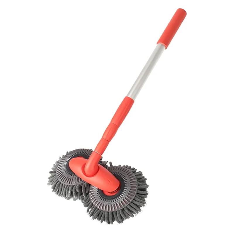 Thumbnail: 1 PC Swivel Car Wash Mop Retractable Soft Brush Double Head Chenille Cleaning Wi