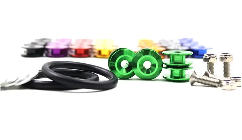 Thumbnail: JDM Style Aluminum Bumper Quick Release Fasteners Fender Washers For Honda Civic