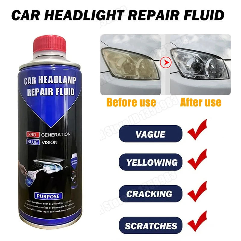 Thumbnail: Car Headlight Polish Restoration Kit Automotive Headlight Care Tool Headlight Re