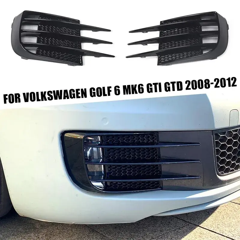 Car Front Bumper Grille For VW Golf 6 MK6 GTI GTD 2008-2012 Fog Light Grill Fram