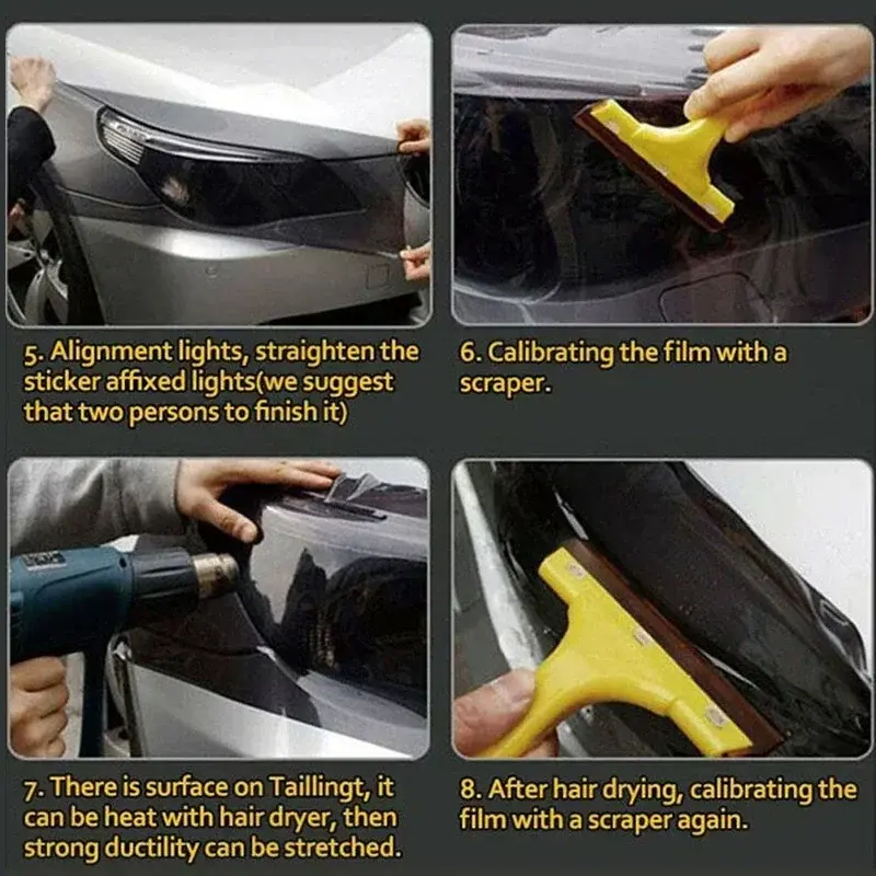 Thumbnail: Easy installation protective film for car 60CM Glossy 3-Layer Car Headlight Lamp