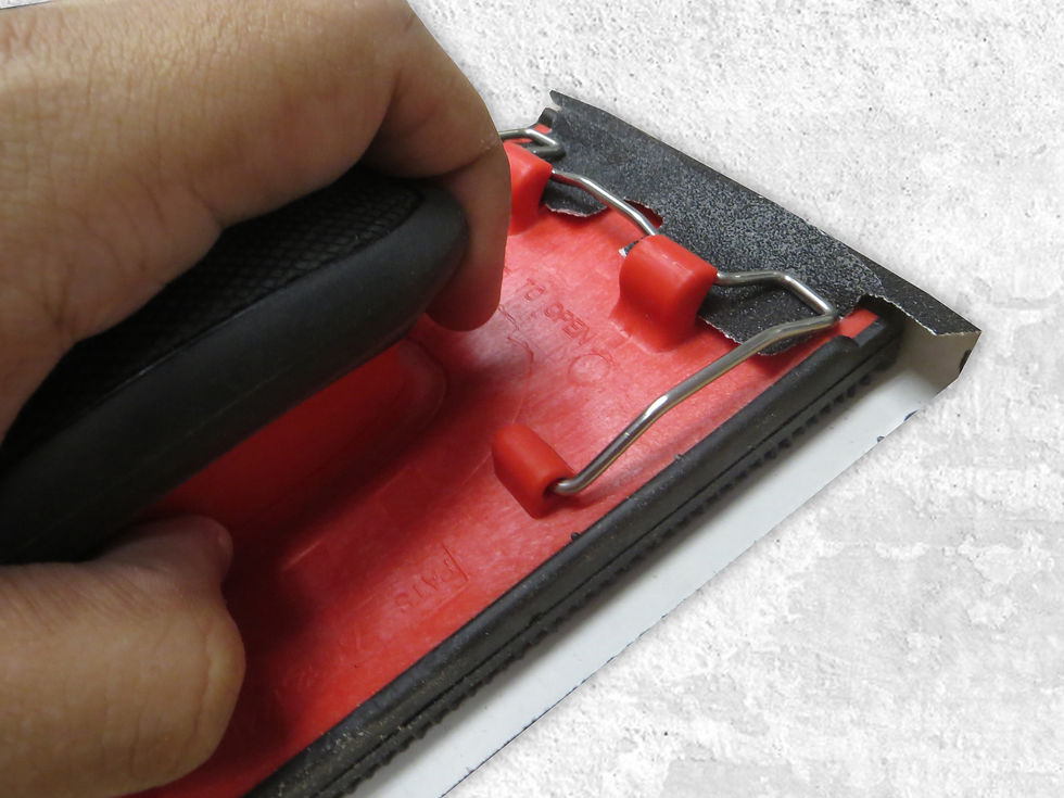 Thumbnail: Hyper Tough Soft-Grip Palm Sander with Stainless Steel Clamps