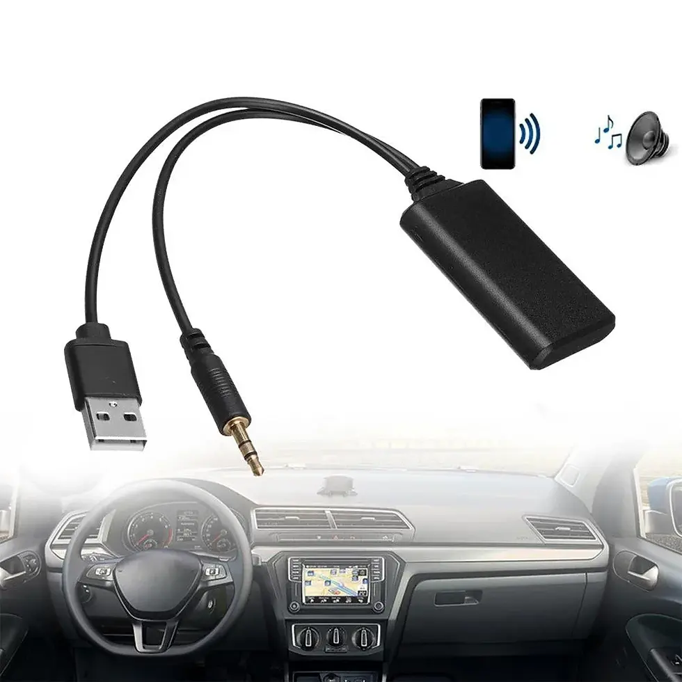 Thumbnail: Universal Car Wireless Bluetooth Compatible Receiver USB 3.5Mm Auxiliary Media B