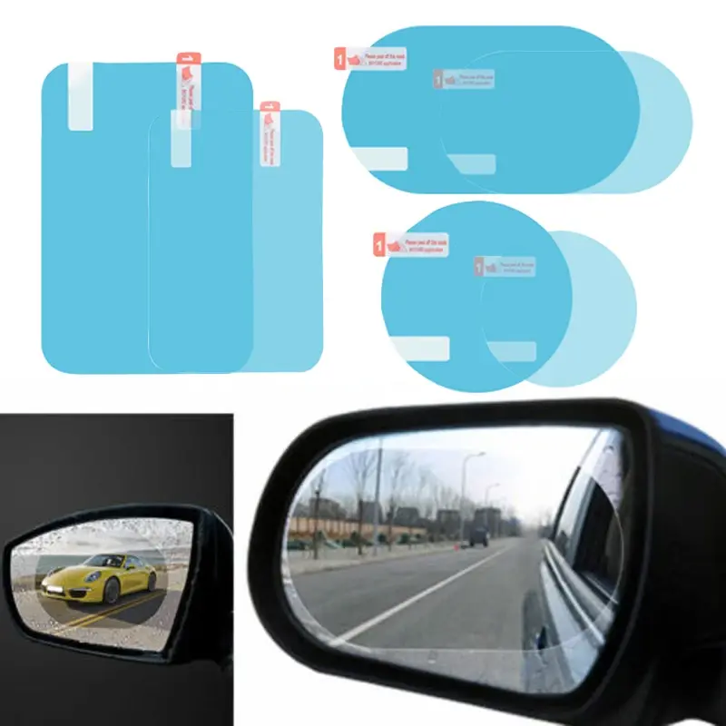 Thumbnail: 2PCSRainproof Car Rearview Mirror Sticker Anti-fog Window Foil Clear Protective