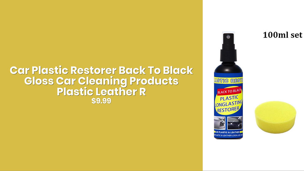 Thumbnail: Car Plastic Restorer Back To Black Gloss Car Cleaning Products Plastic Leather R