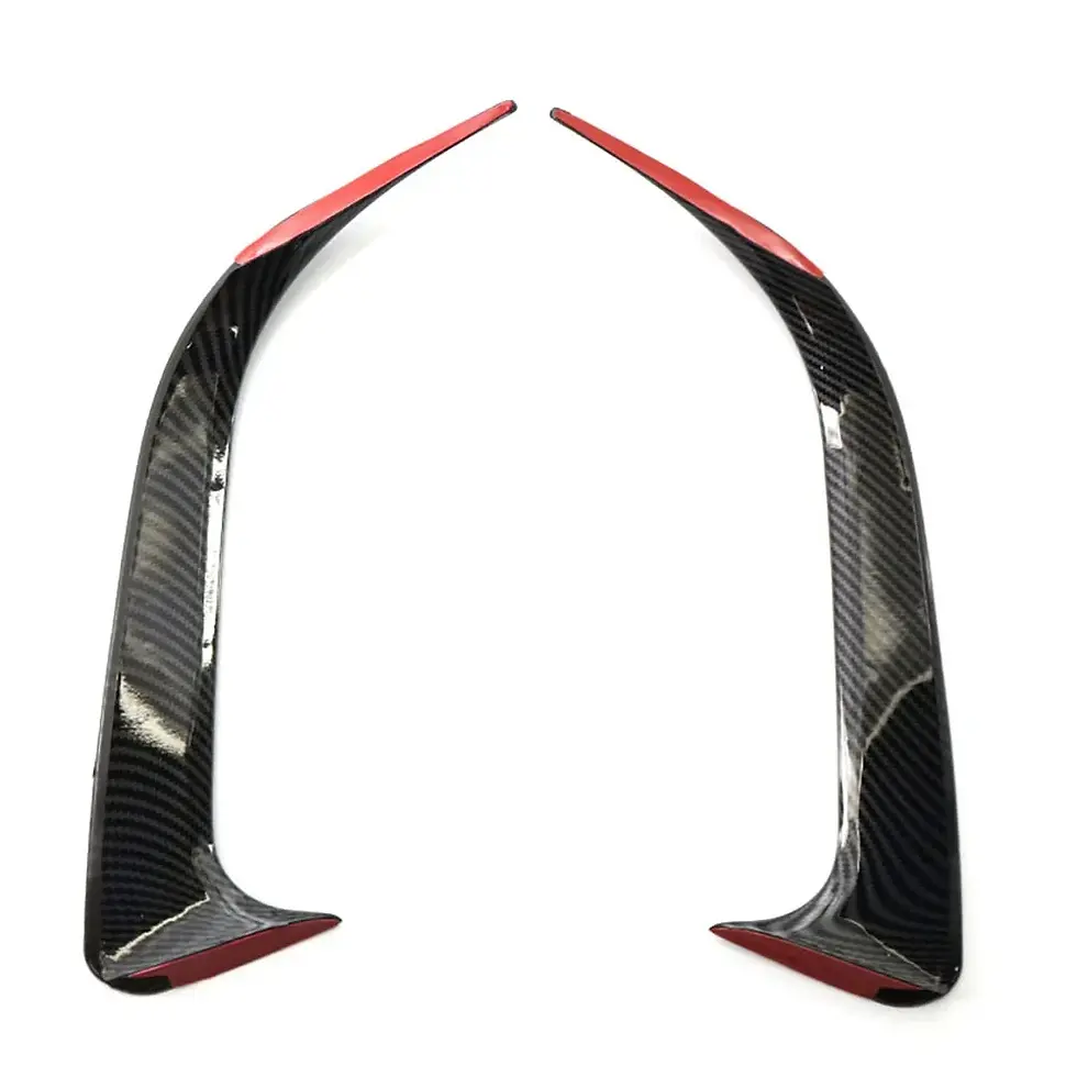 Thumbnail: Gloss Black ABS Plastic Rear Bumper Lip Spoiler Canards Vents For Mercedes-Benz
