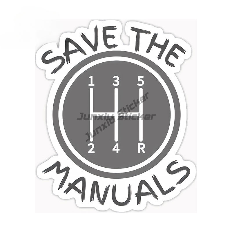 Thumbnail: Save The Manual Logo Vinyl Car Stickers and Decals Trunk Body Window Sticker Dec