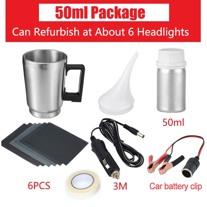 Thumbnail: Car headlight repair tool Polishing Renovation Kit Repair Fluid Liquid Polymer R