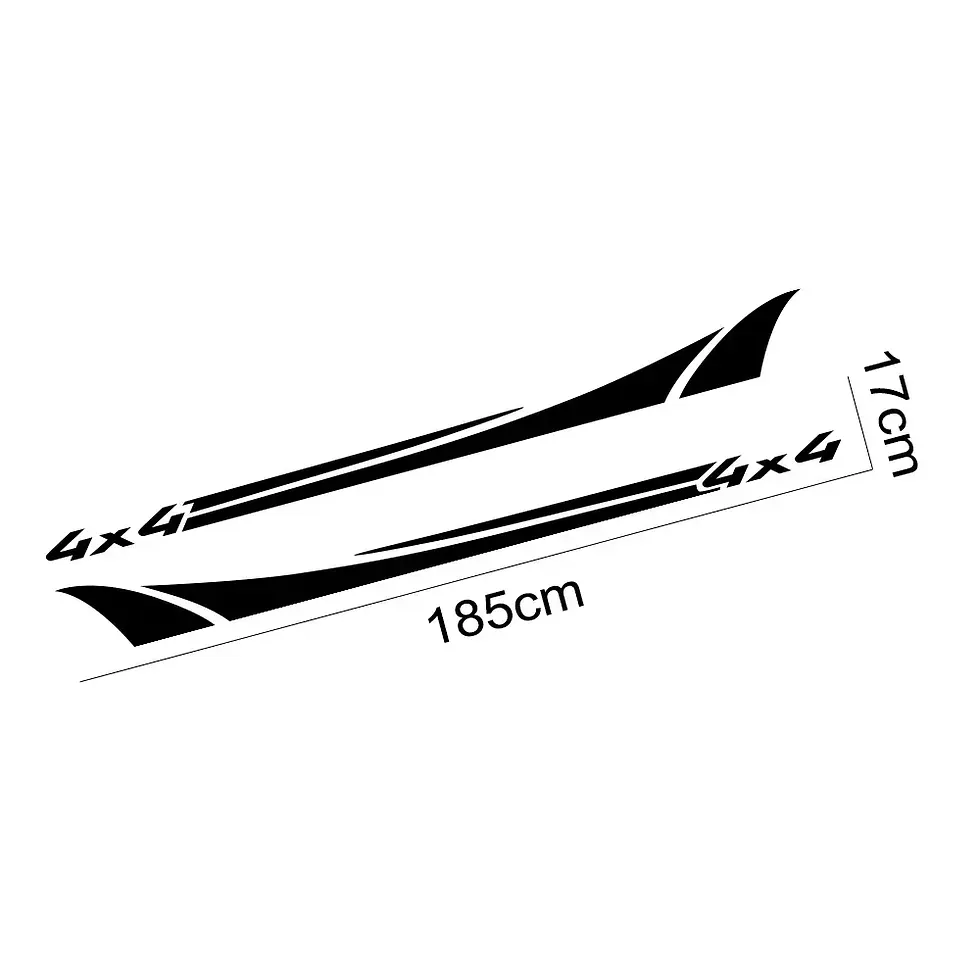 Thumbnail: 2PCS Universal Pickup Door Skirt 4x4 Styling Sticker for Ford Ranger Raptor Isuz