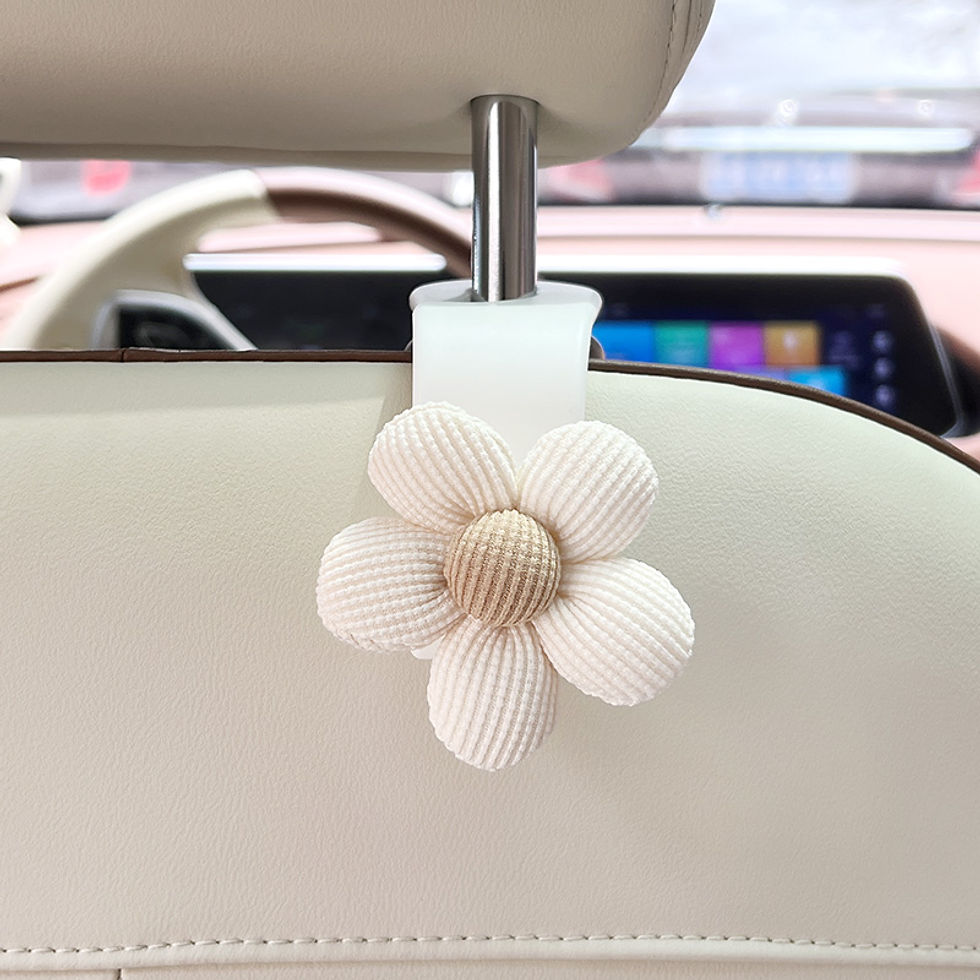 Thumbnail: 4PCS Creative Car Hooks Temperament Flower Seat Back Storage Car Seat Hooks Seat