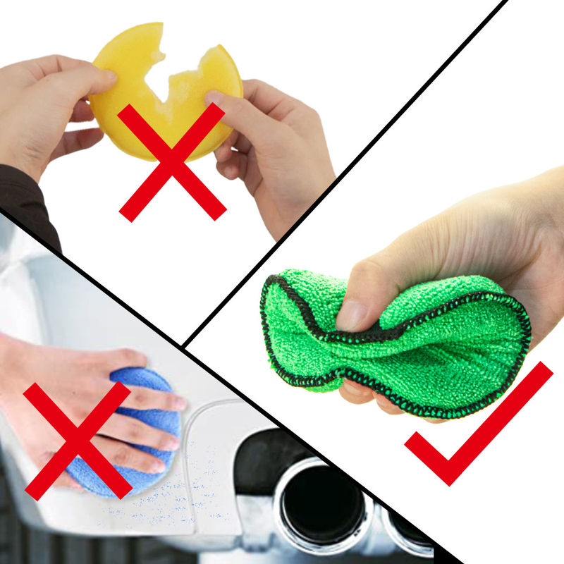 Thumbnail: 5Piece Microfiber Car Wax Applicator Pad Belt Design for Easy Control to Apply W