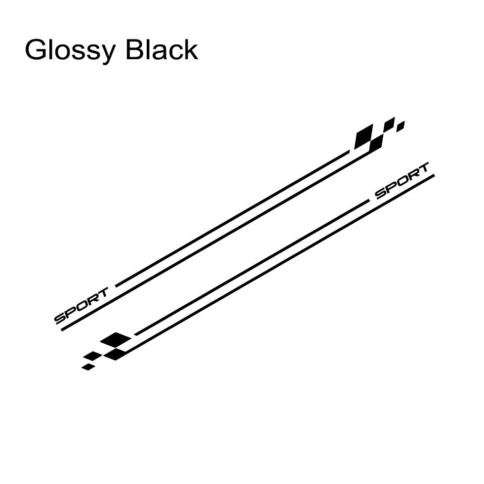 Thumbnail: 2PCS Car Door Stripe Stickers Vinyl Film Racing Style Decal For Volkswagen VW Be