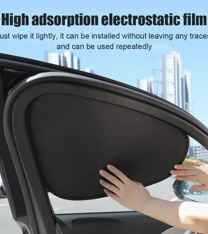 2PCS Car Sunshade Car Sunscreen Thermal Insulation Car Square Window Interior Cu