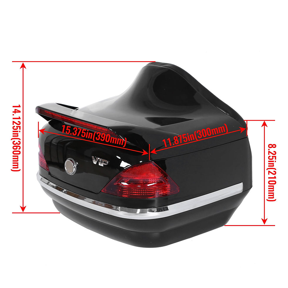 Thumbnail: Kojem Universal Motorcycle Trunk Tour Pack 48 L Tail Box Luggage Rack w/ To..